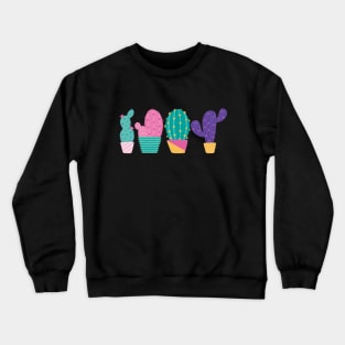 Cute colorful Succulents Print pattern Crewneck Sweatshirt